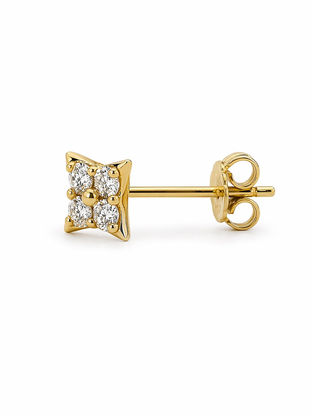 Petite Crystal Star Gold Stud Earrings