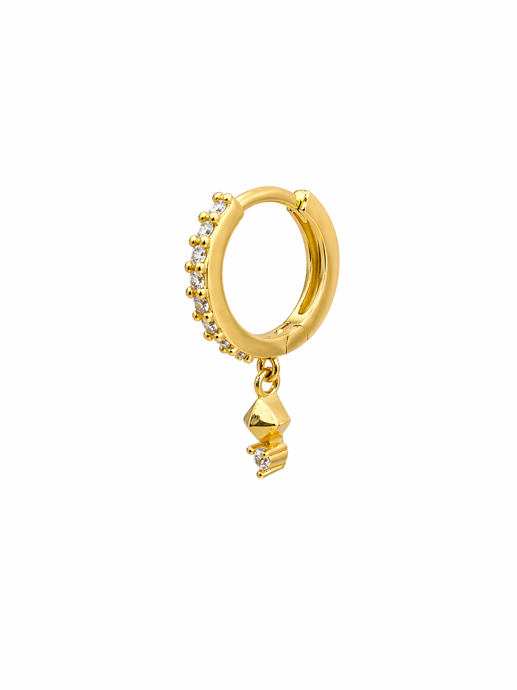 Prism Drop Crystal Gold Huggies