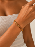 Gold Swirl Beaded Bracelet | Custom Made To Order
