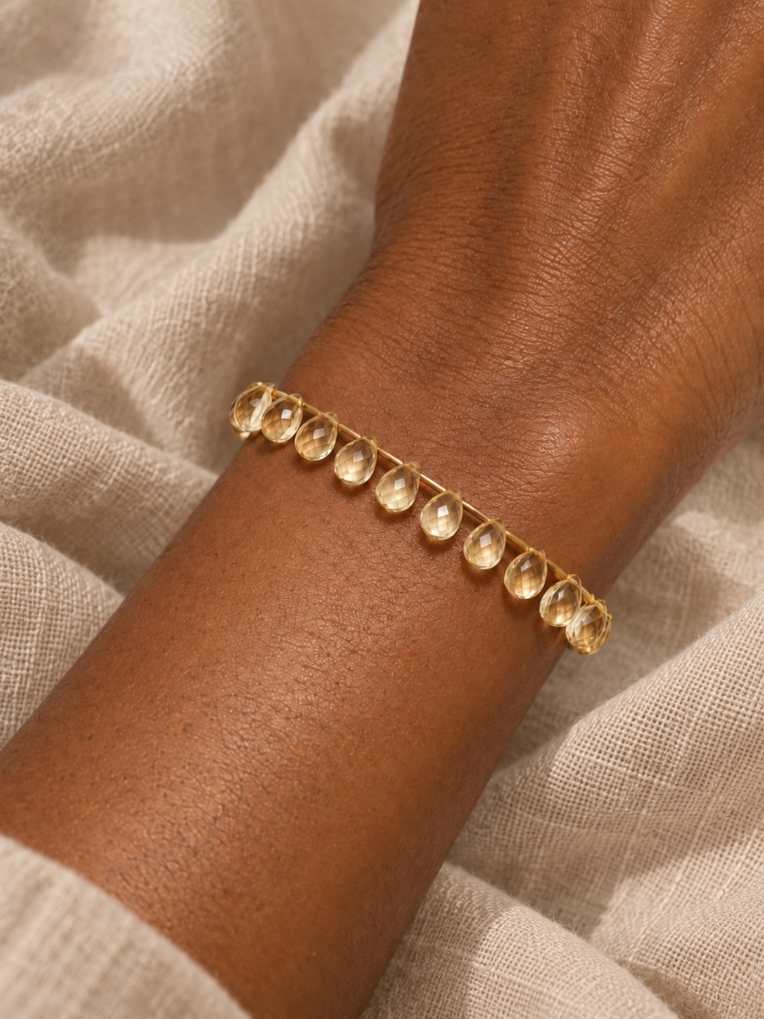 Citrine Drops Bracelet | Custom Made To Order