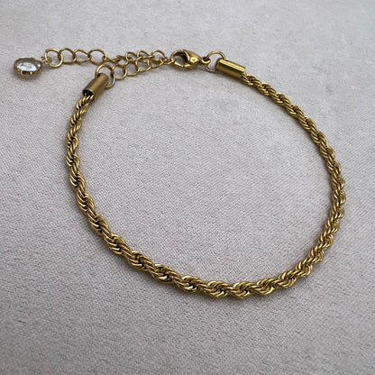 Gold Rope Chain Bracelet