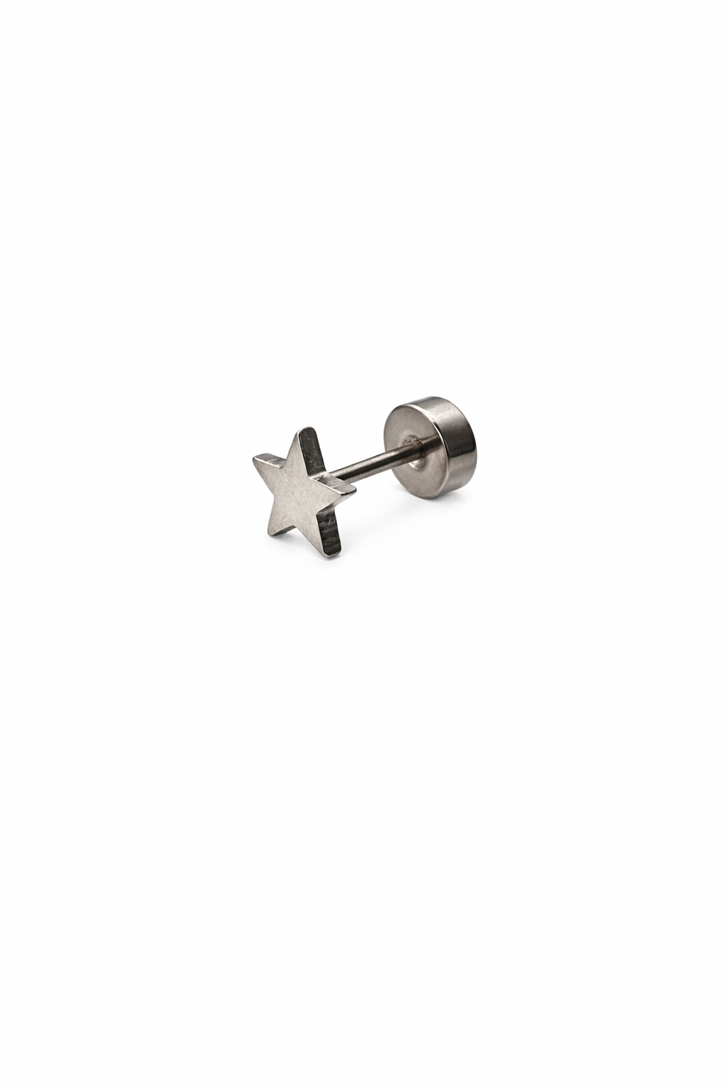 Silver Star Screwback Earring