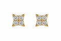 Petite Crystal Star Gold Stud Earrings