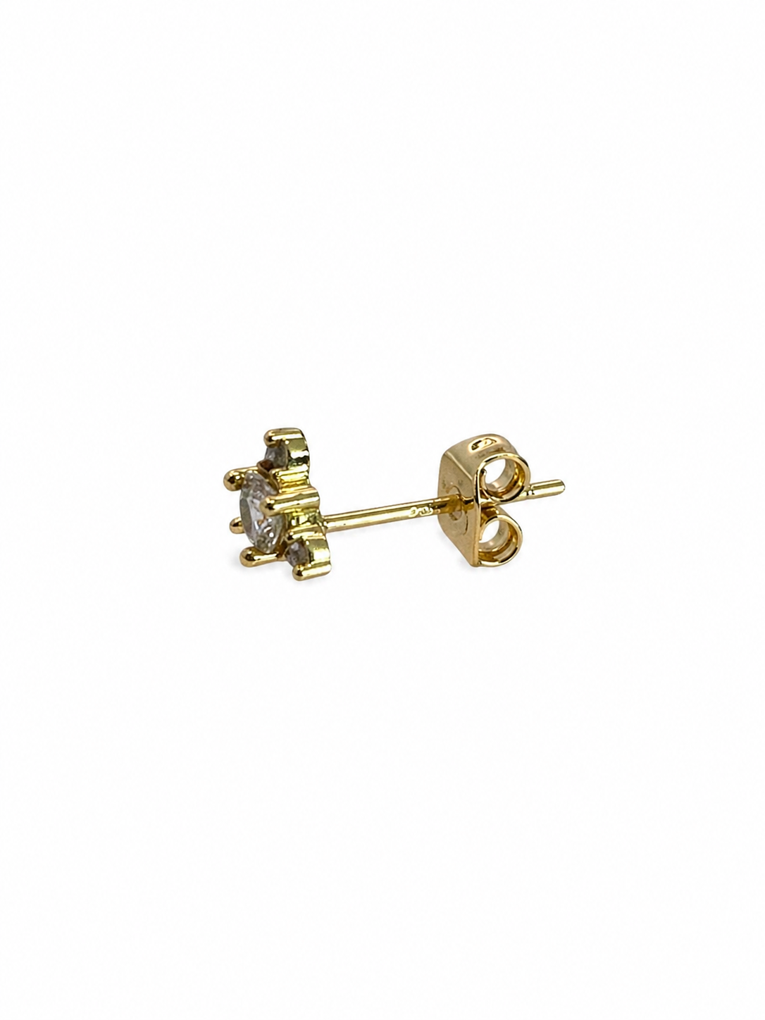 Crystal Gold Stud Earrings