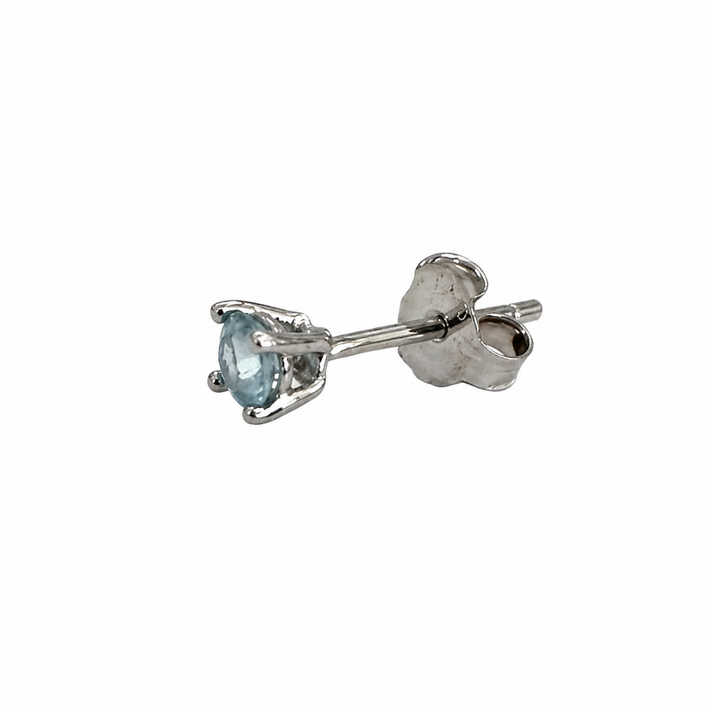 Petite Swiss Blue Crystal Stud Earrings
