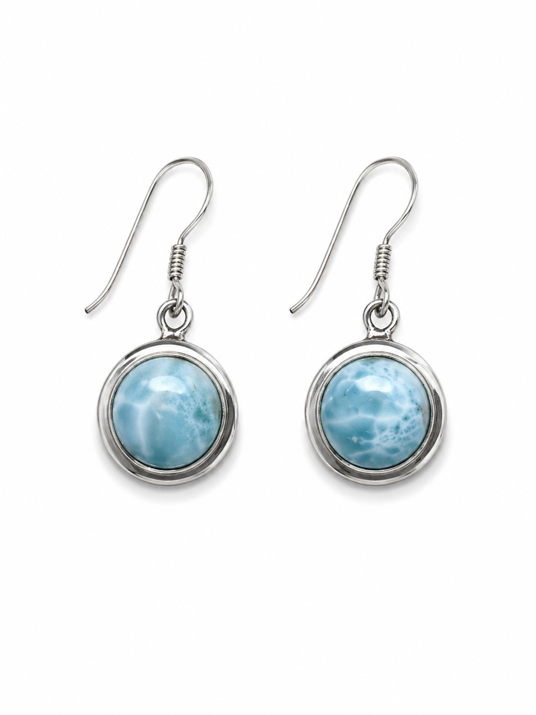 Larimar Hook Earrings #2