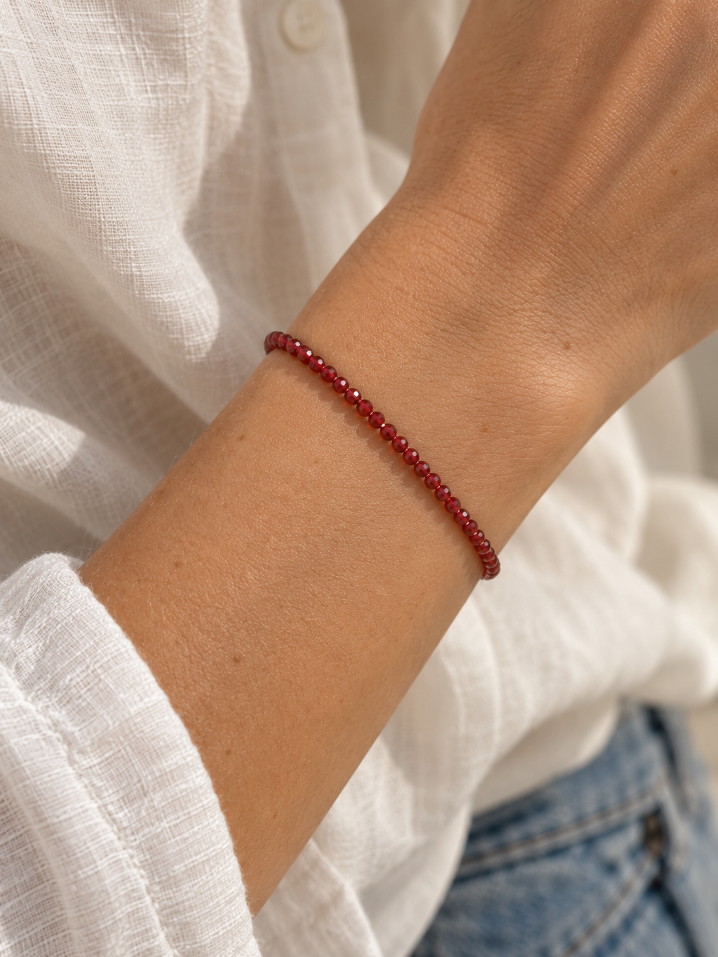 Carnelian Beaded Bracelet | Custom Made To Order