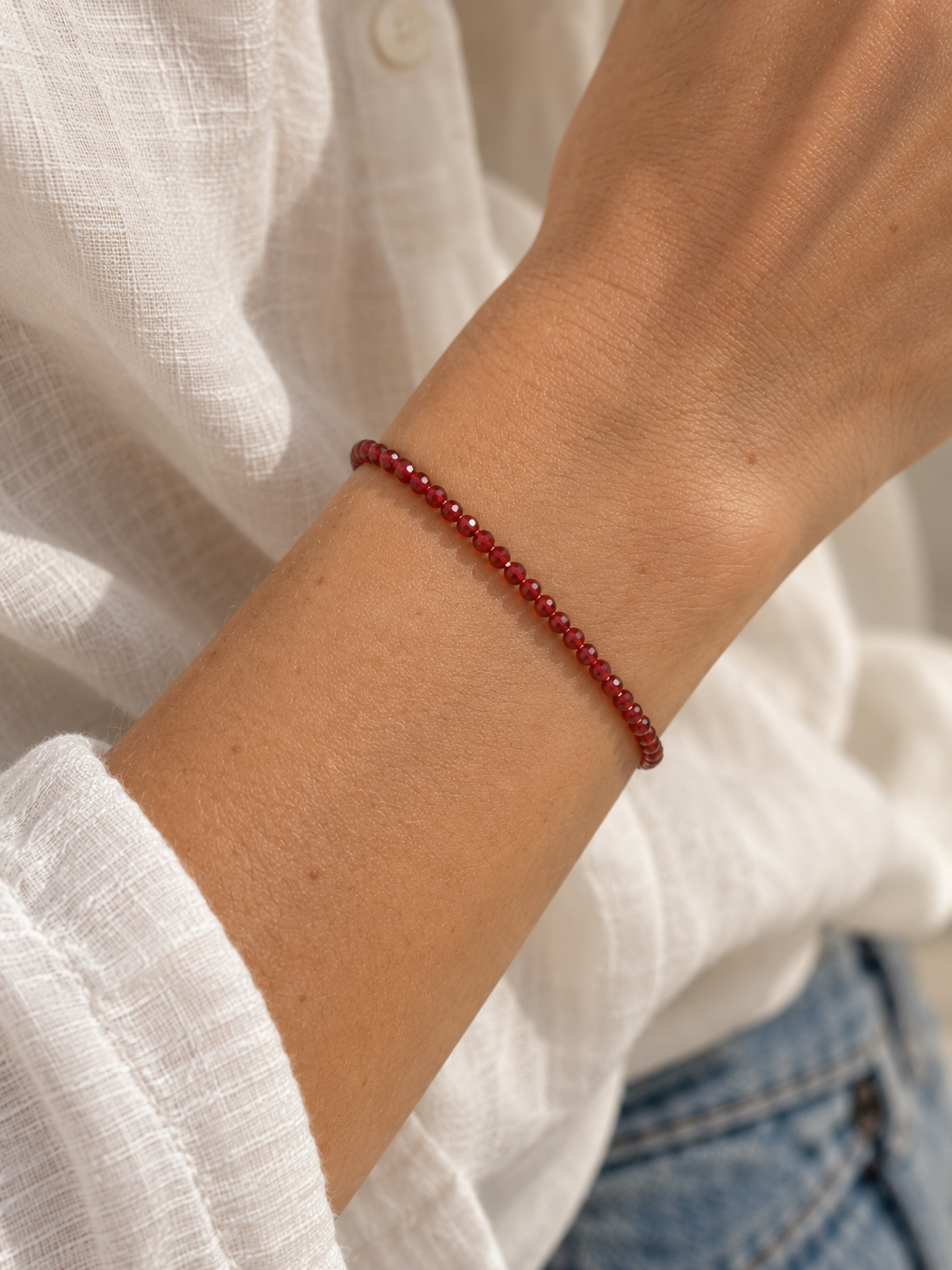 Carnelian Beaded Bracelet | Custom Made To Order