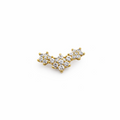 Triple Flower Crystal Screwback Earring