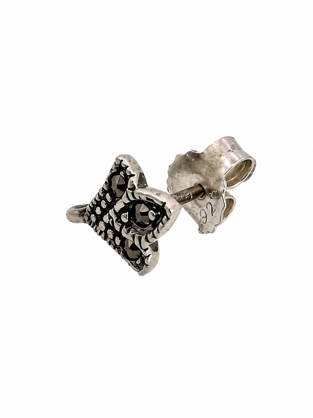 Marcasite Drop Stud Earrings