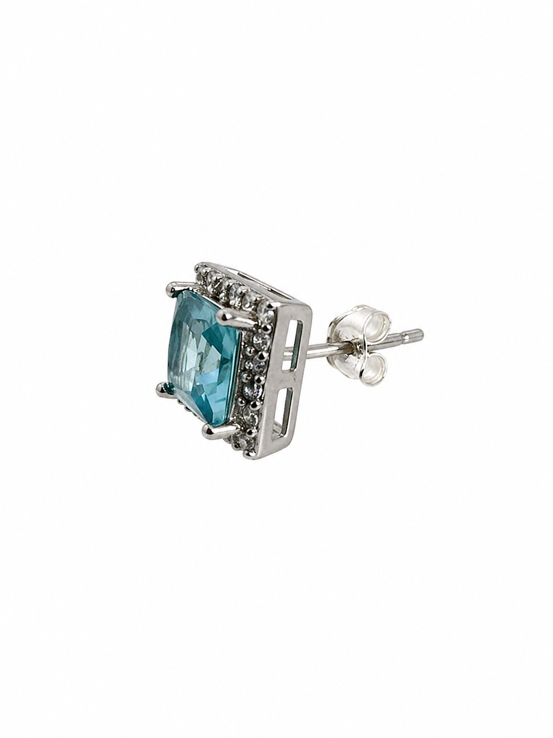Pavé Square Crystal Stud Earrings
