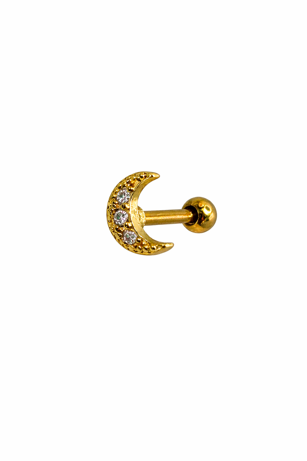 Crystal Moon Screwback Earring