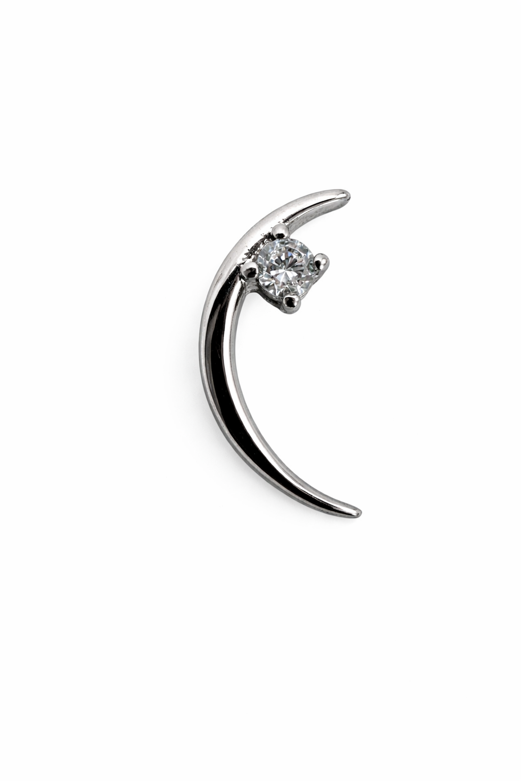 Crystal Moon Screwback Earring