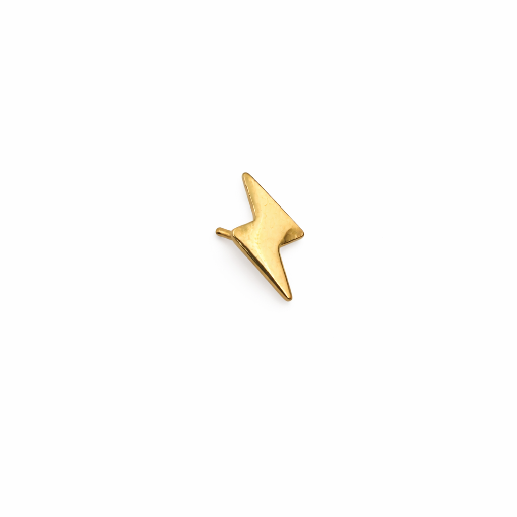 Lightning Bolt Screwback Earring