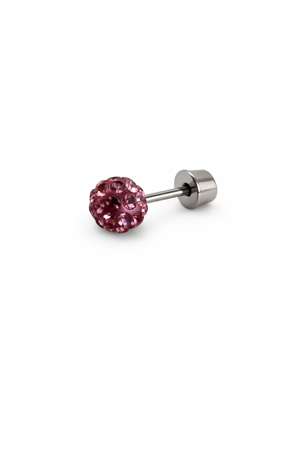 Pink Disco Screwback Earring