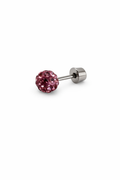 Pink Disco Screwback Earring