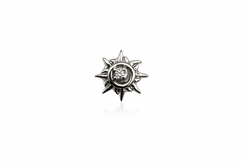 Crystal Sun Screwback Earring
