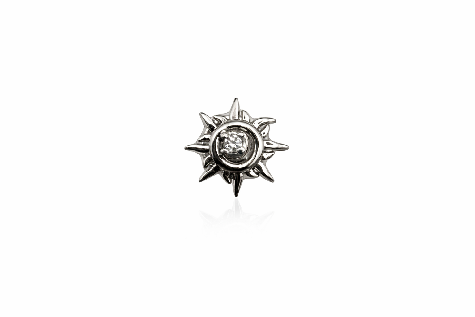Crystal Sun Screwback Earring