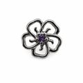 Crystal Flower Screwback Earring