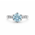 1 CT Moissanite Icey Blue FreeSize Ring