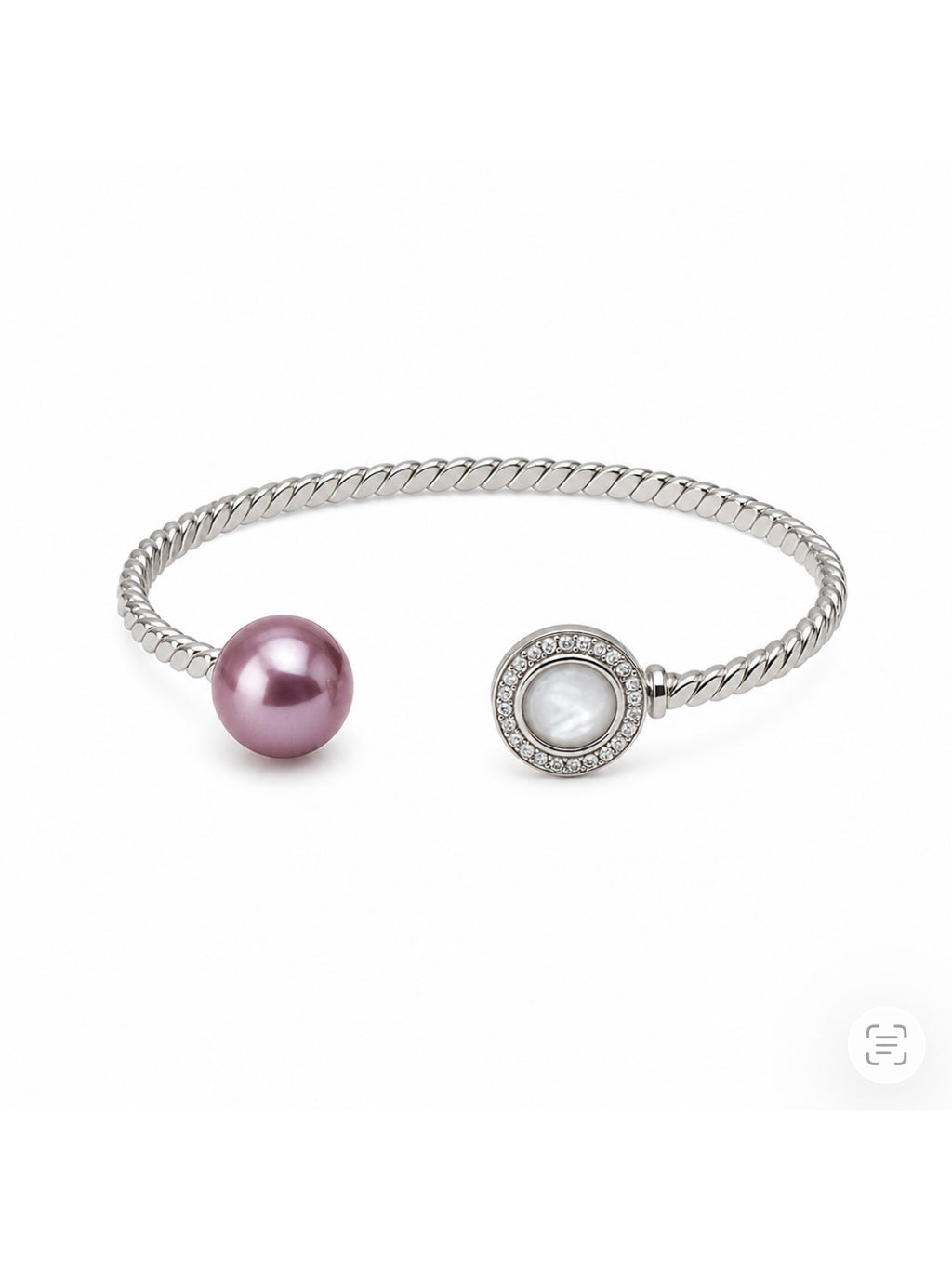 M.o.P. and Edison Pearl Braided Cuff
