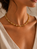 Citrine Rondelle Beaded Necklace | Custom Made To Order