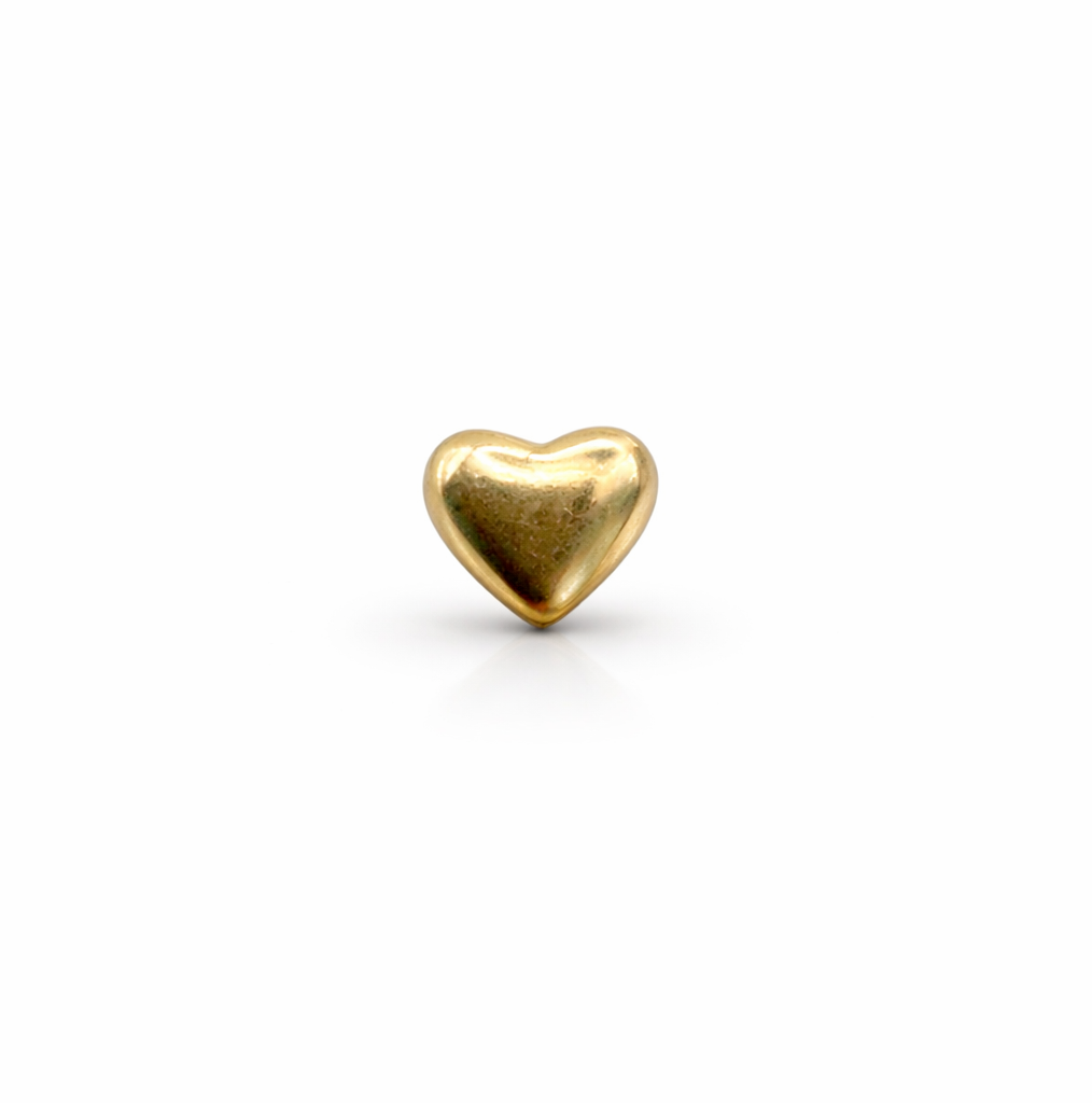 Puffy Heart Screwback Earring
