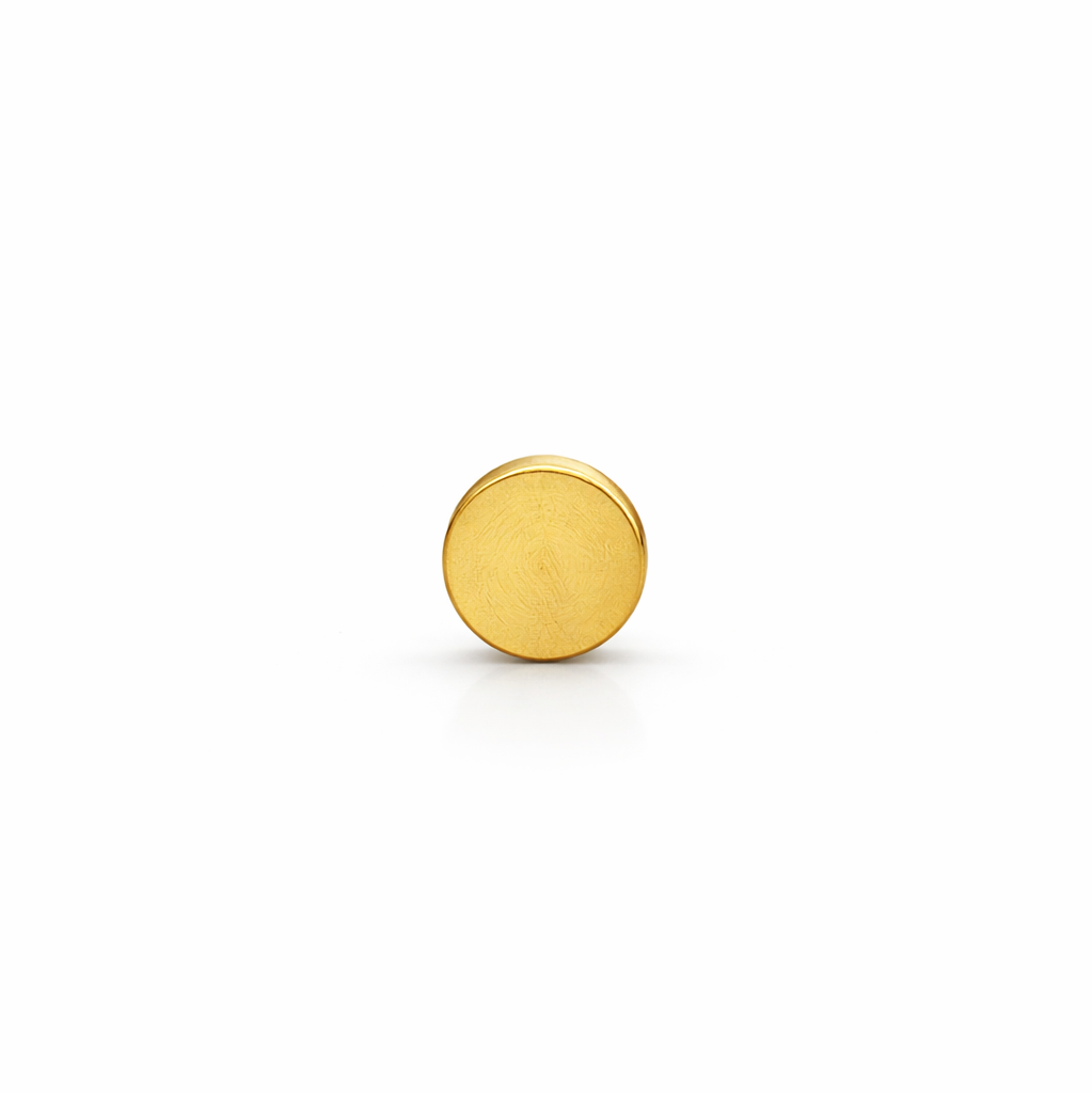 Flat Circle Screwback Earring