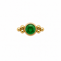 Green Crystal Screwback Earring