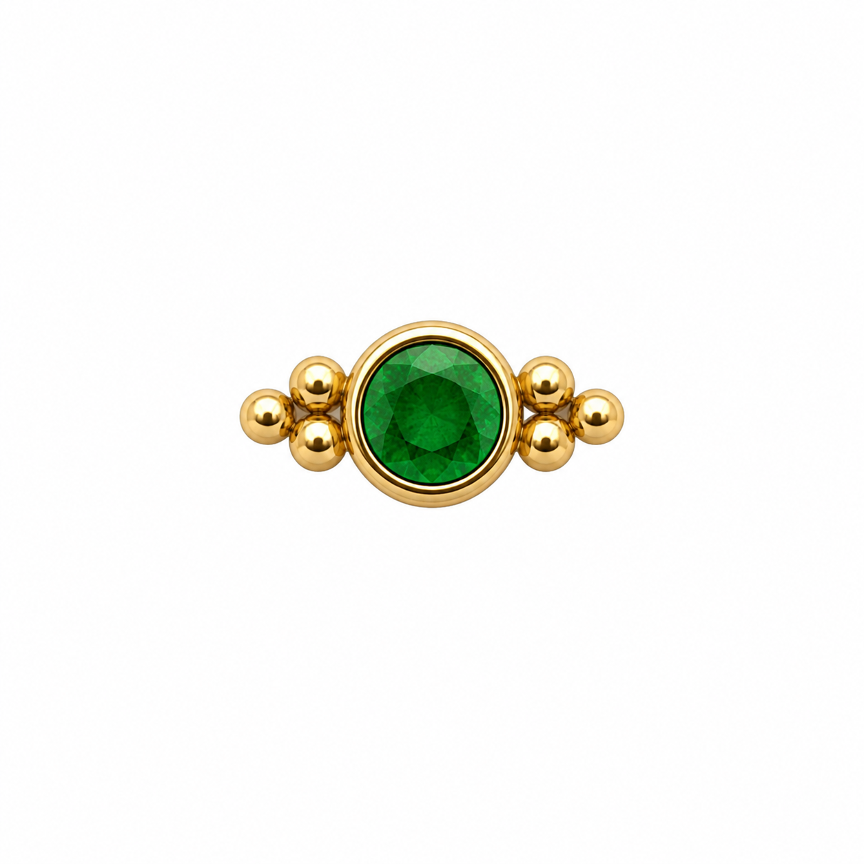 Green Crystal Screwback Earring