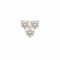 Triple Crystal Screwback Earring