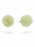 Jade Rose Bloom Stud Earrings