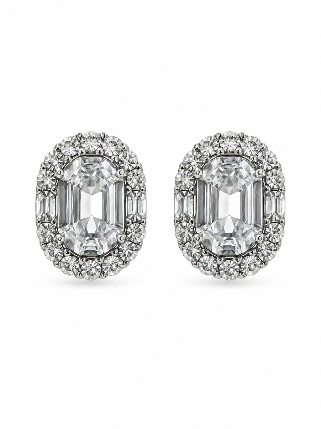 Clear Quartz Aura Studs