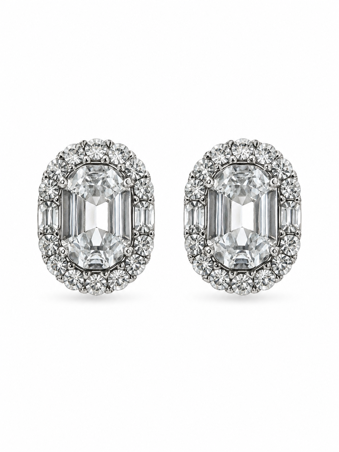 Clear Quartz Aura Studs