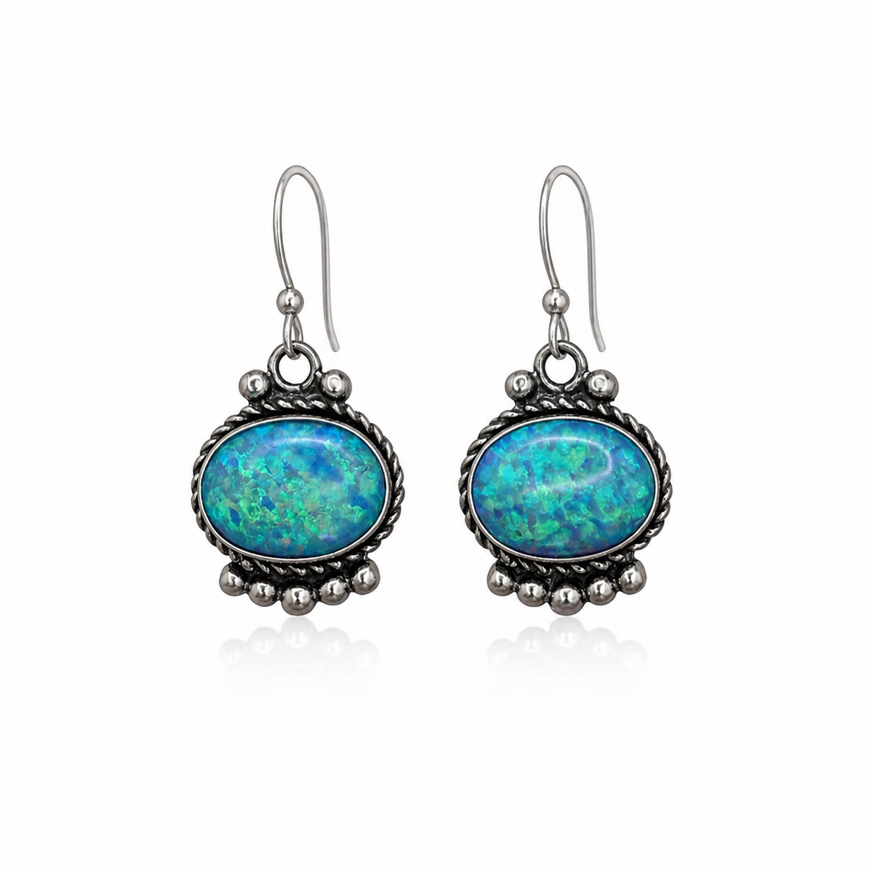 Australian Opal Dangle Earrings