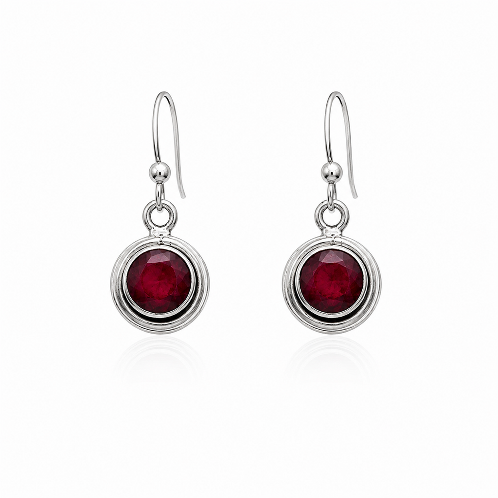 Ruby Dangle Earrings