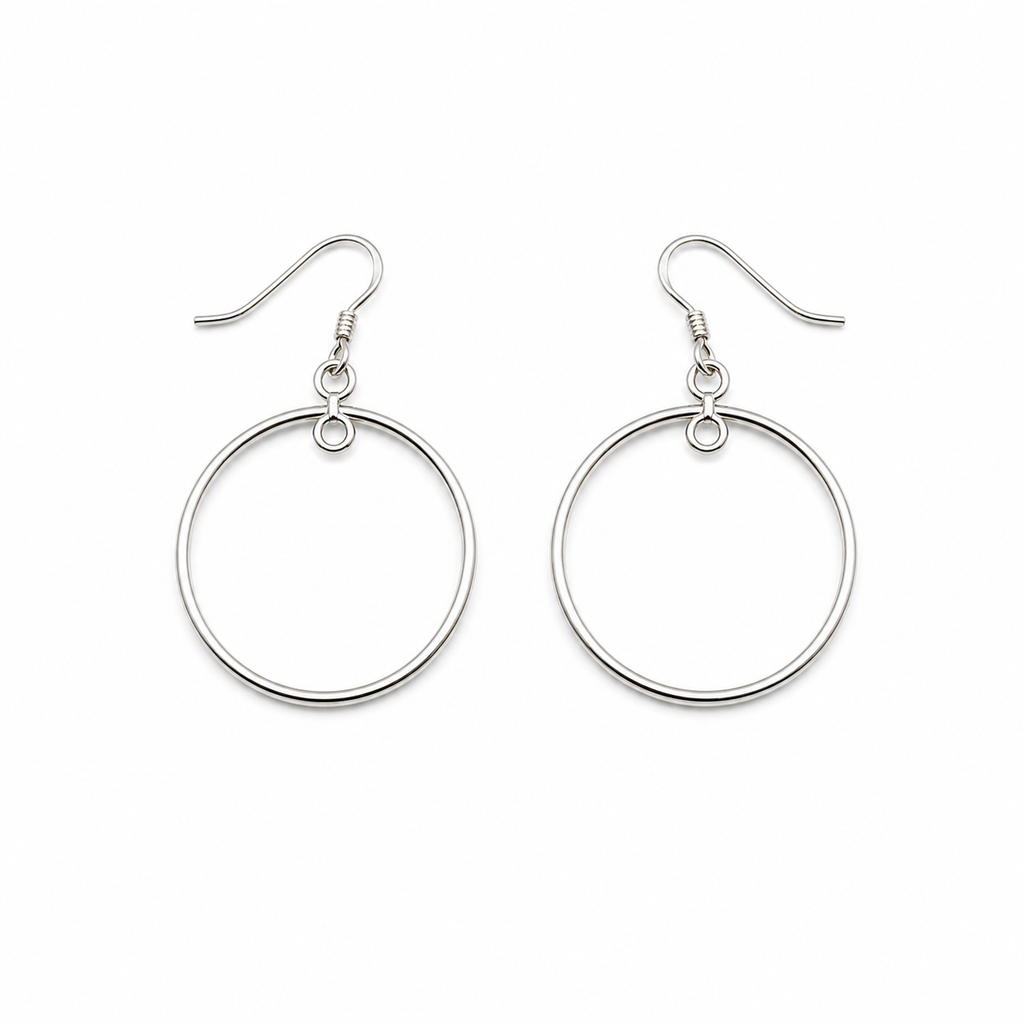 Open Circle Dangle Earrings