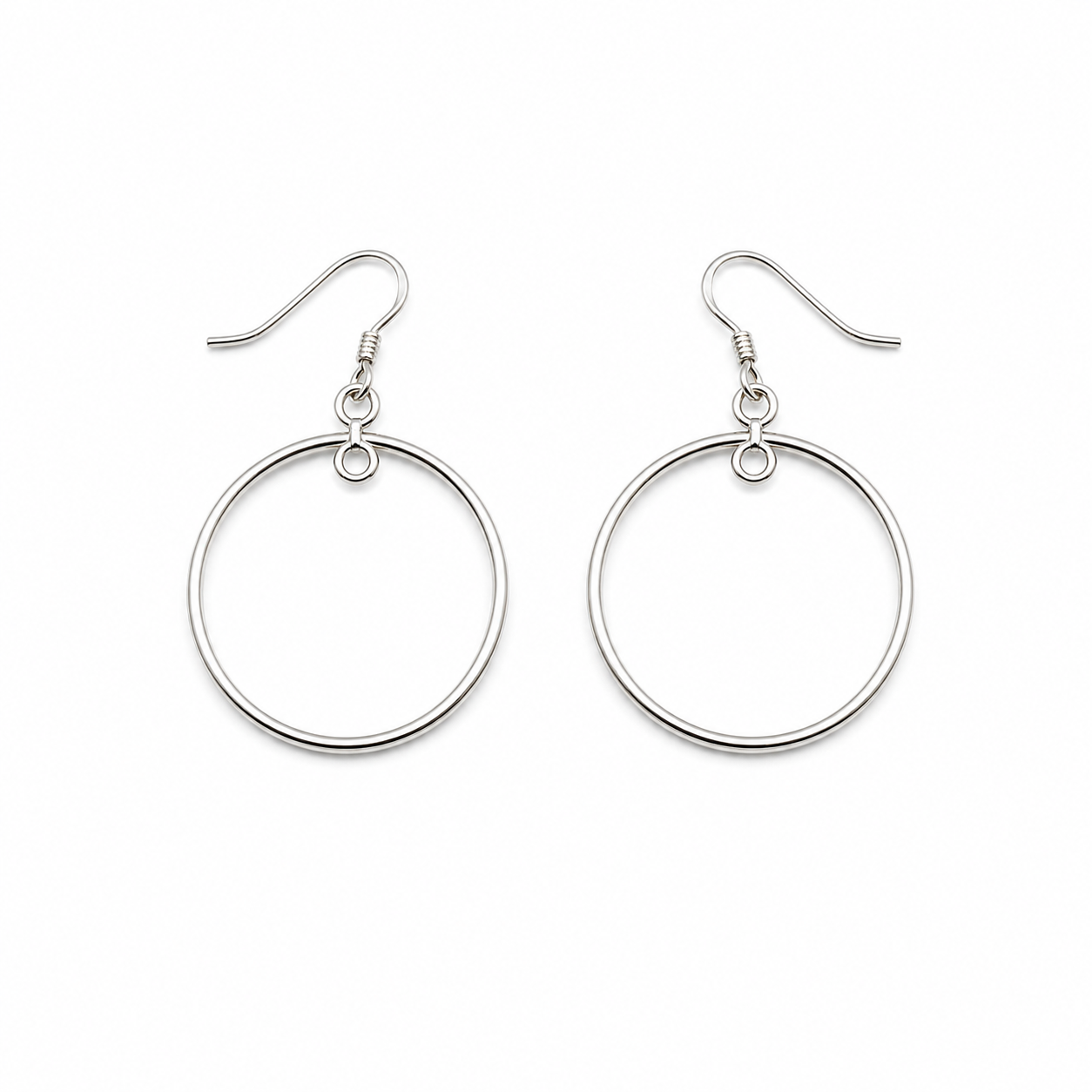 Open Circle Dangle Earrings