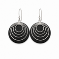 Black Onyx Halo Earrings