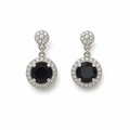Black Onyx Dangle Stud Earrings