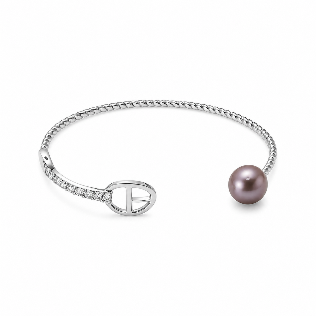 Pavé Mariner Link Edison Pearl Cuff