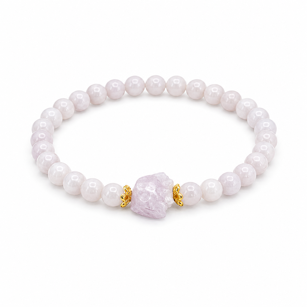Purple Jade 6mm Stretchy Bracelet
