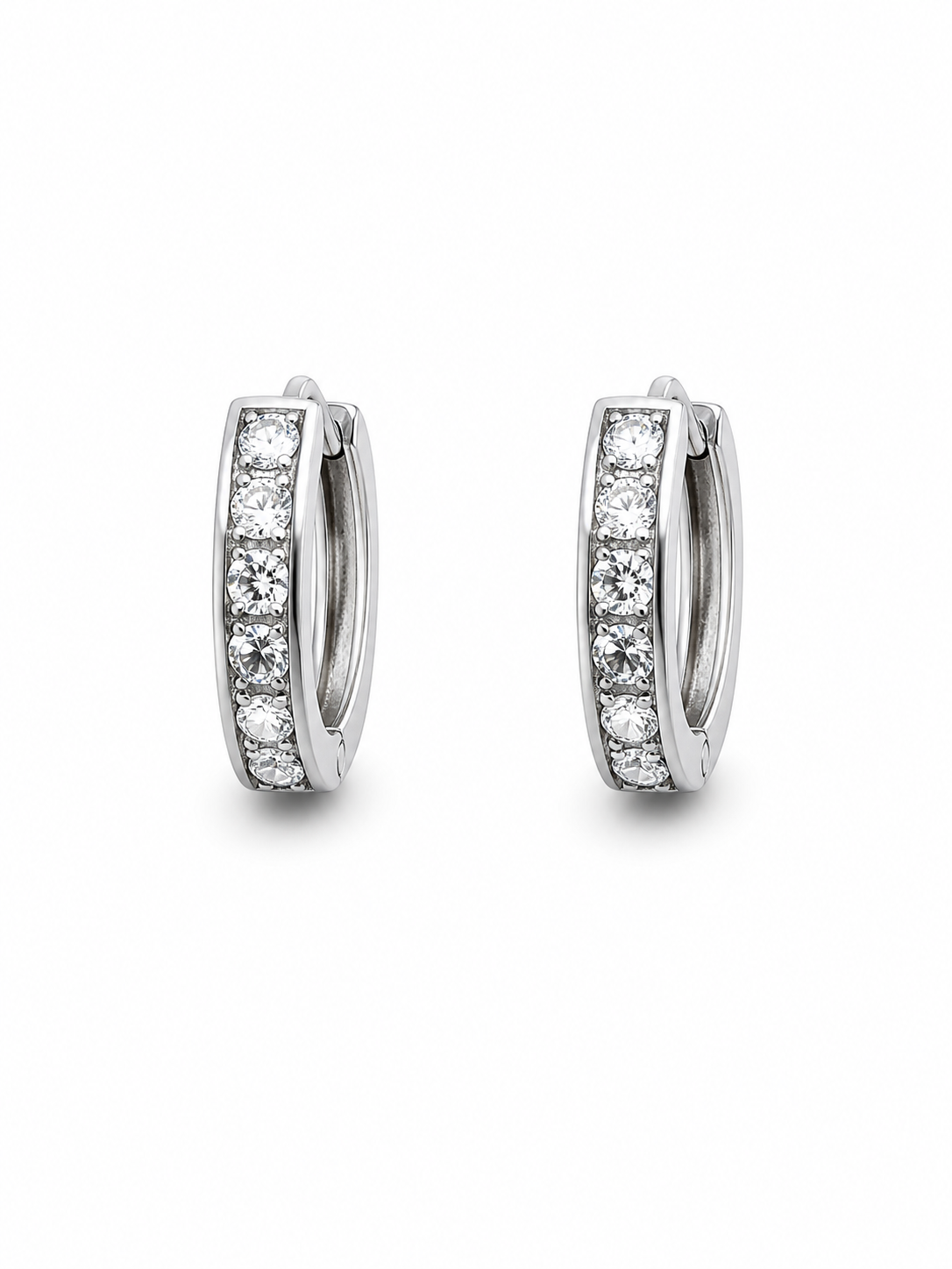 1 CT Total Moissanite Huggie Earrings