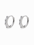 Baguette Row Crystal Huggies