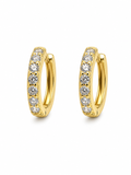 Gold Pavé Huggies