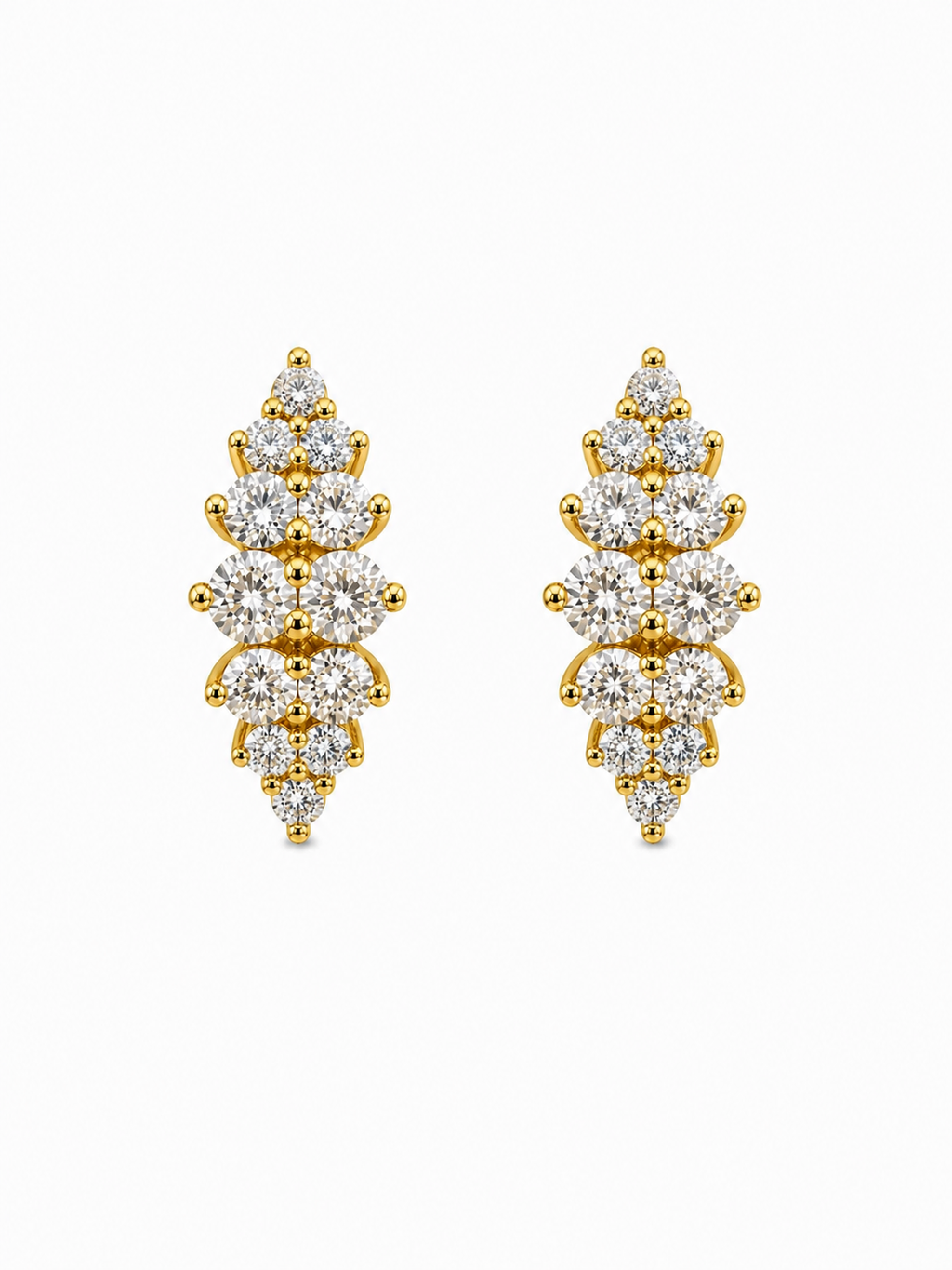 Radiant Cluster Crystal Gold Huggie