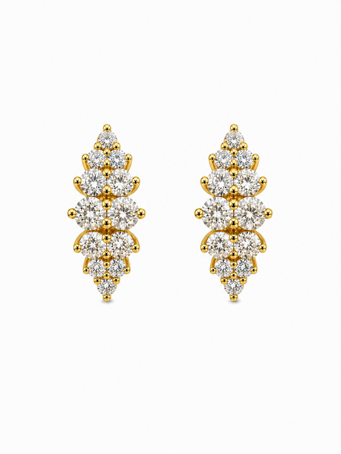 Radiant Cluster Crystal Gold Huggie