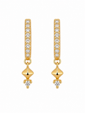 Prism Drop Crystal Gold Huggies