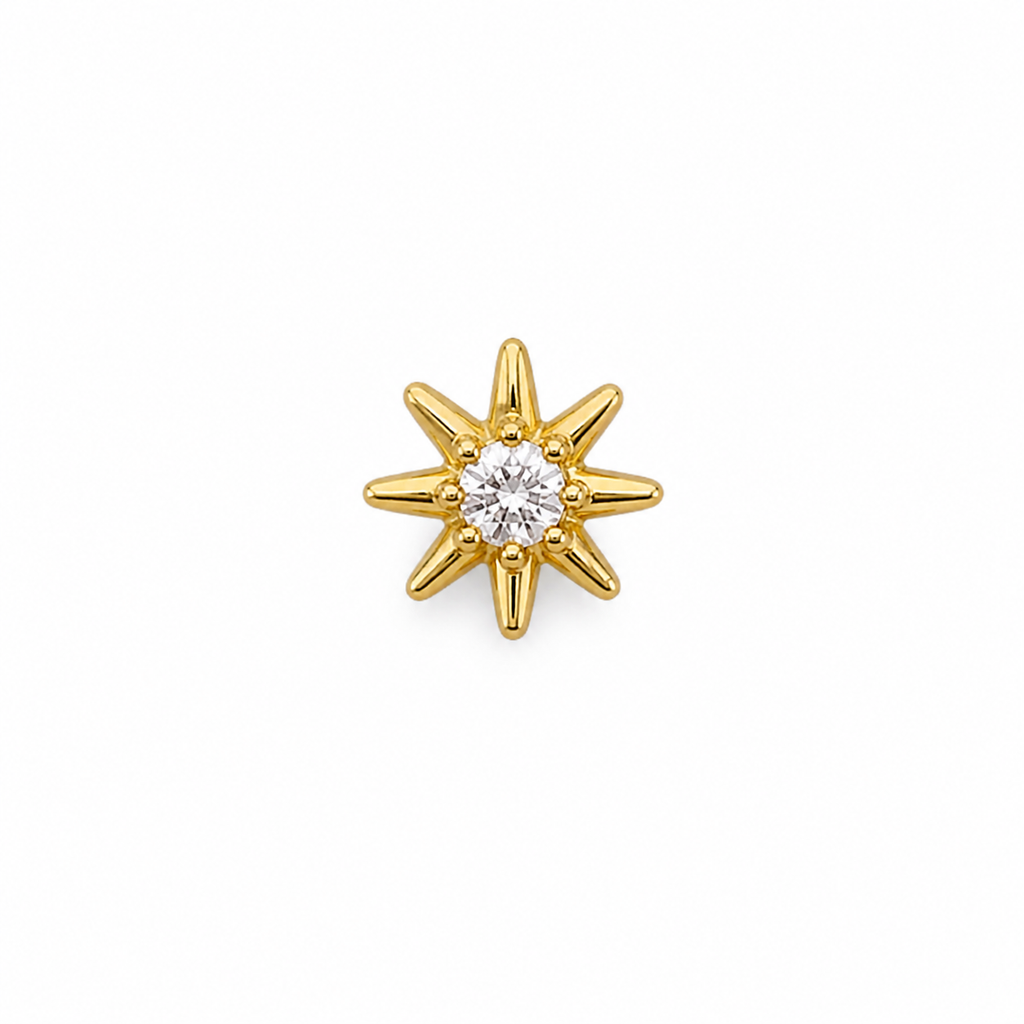 Crystal Star Screwback Earring