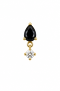 Crystal Teardrop Screwback Earring